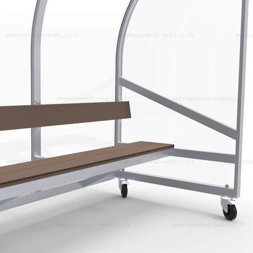 Banc de touche mobile pour aménagements sportifs extérieurs